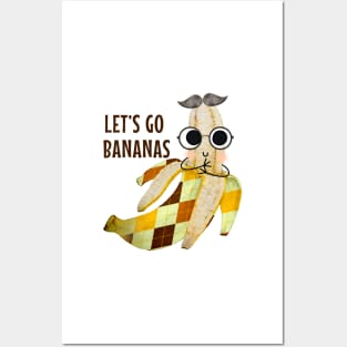 Let's Go Bananas - Funny banana pun Posters and Art